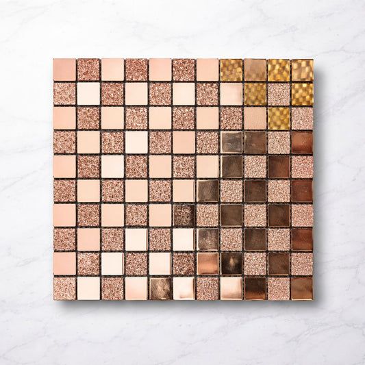 ✨ Mosaico Decorativo Premium Rose Gold y Cobre 30 x 30 cm Código 3982 Autoadhesivo en Guayaquil Ecuador | Importamall