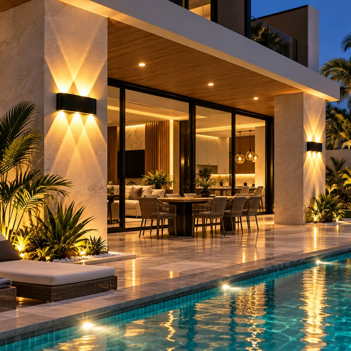 Lámpara LED de 3 Ojos – Aplique de Pared Decorativo para Interior y Exterior