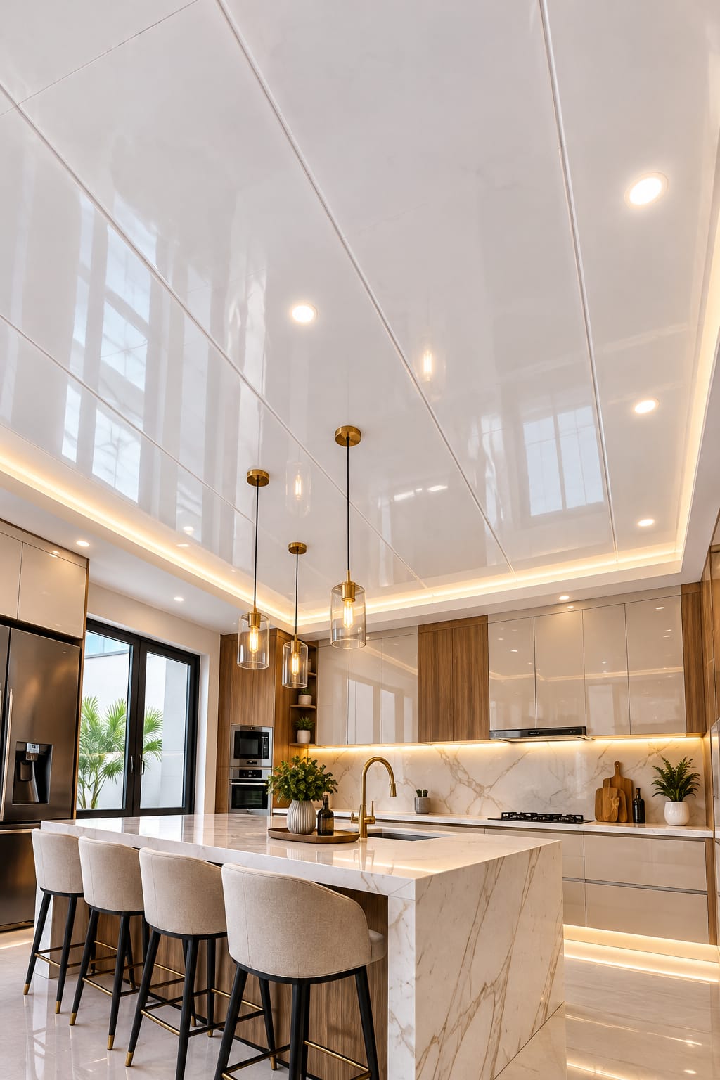 Tumbado de PVC Blanco Brillante 5.95 m x 25 cm