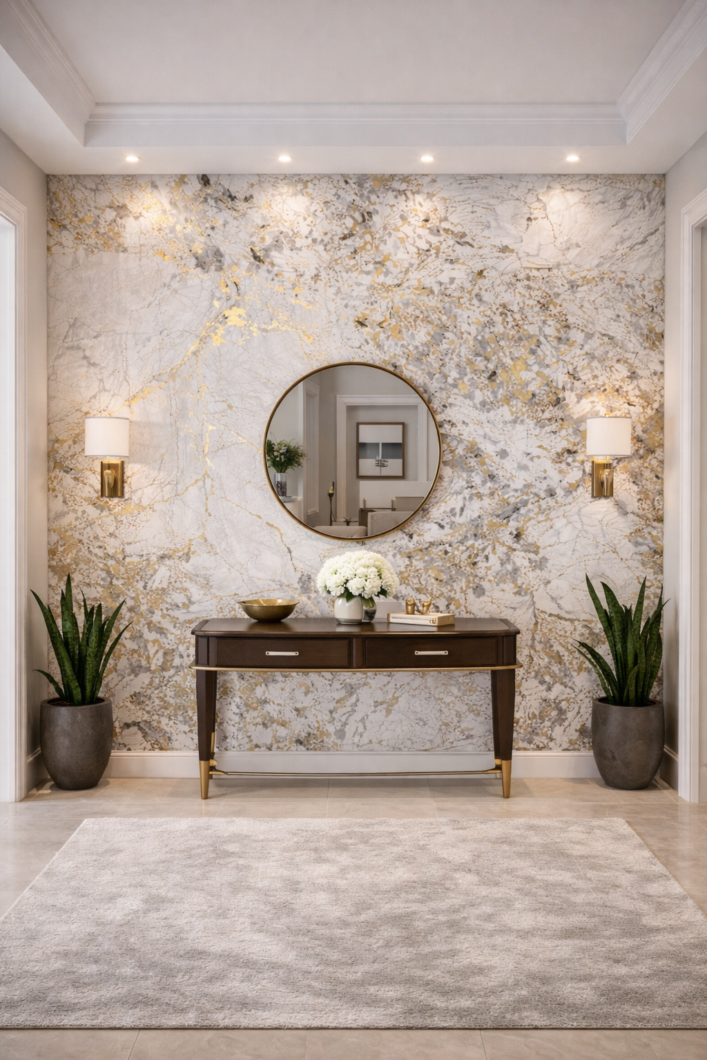 Grey Gold Stone Mármol PVC