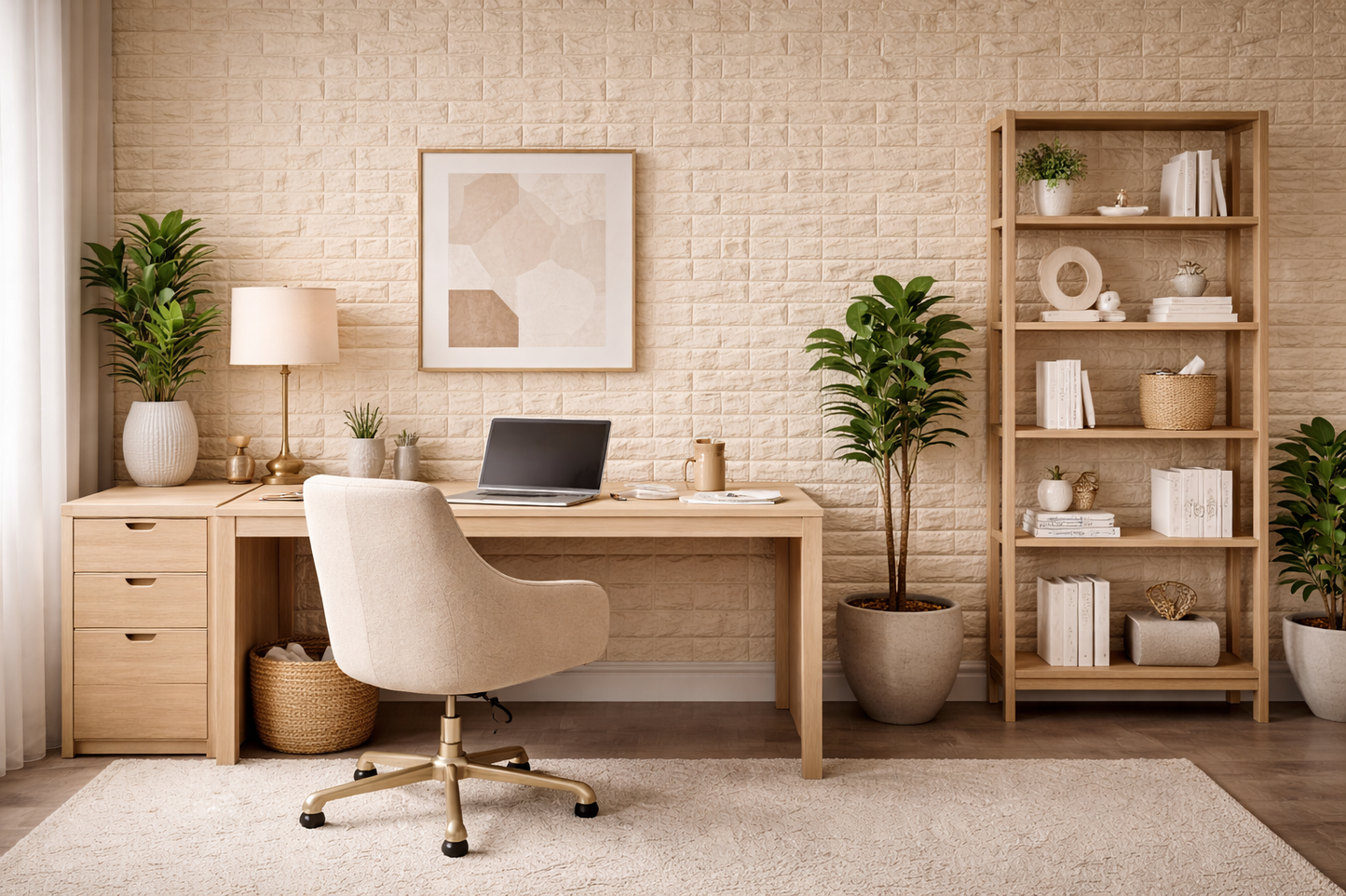 Panel Adhesivo 3D Beige – 70x77 cm