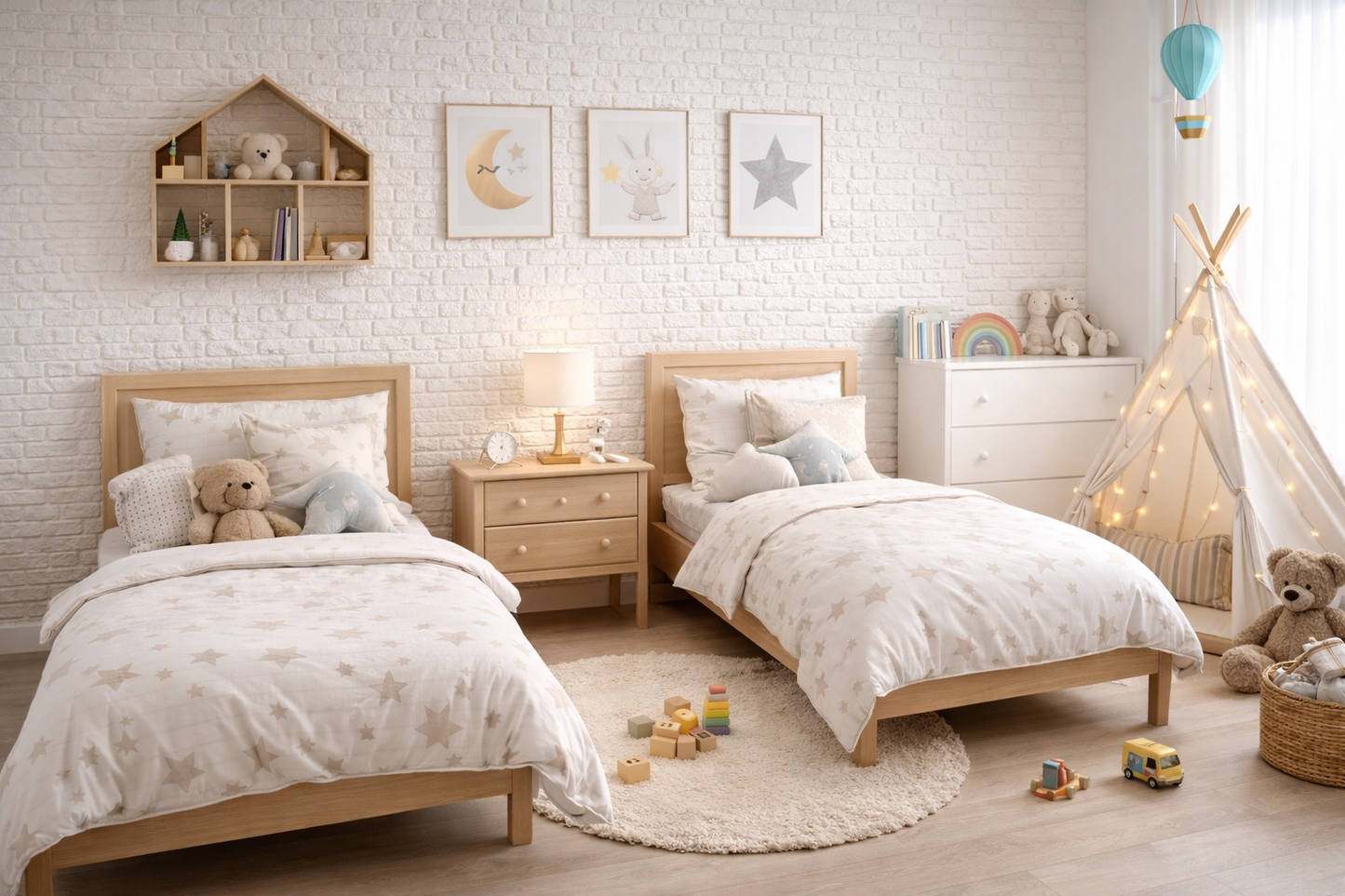 Panel Adhesivo 3D Blanco Ladrillo – 70x77 cm