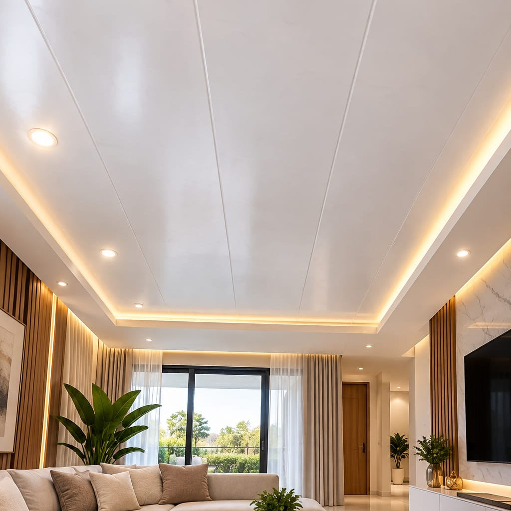 Tumbado de PVC Blanco Mate 5.95 m x 25 cm
